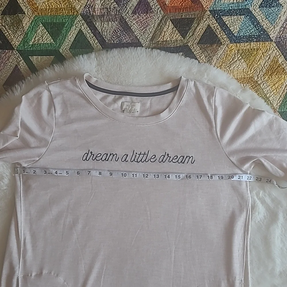 Kate Spade Dream A Little Dream Casual Soft Sleep Lounge  Dress W/ Pockets